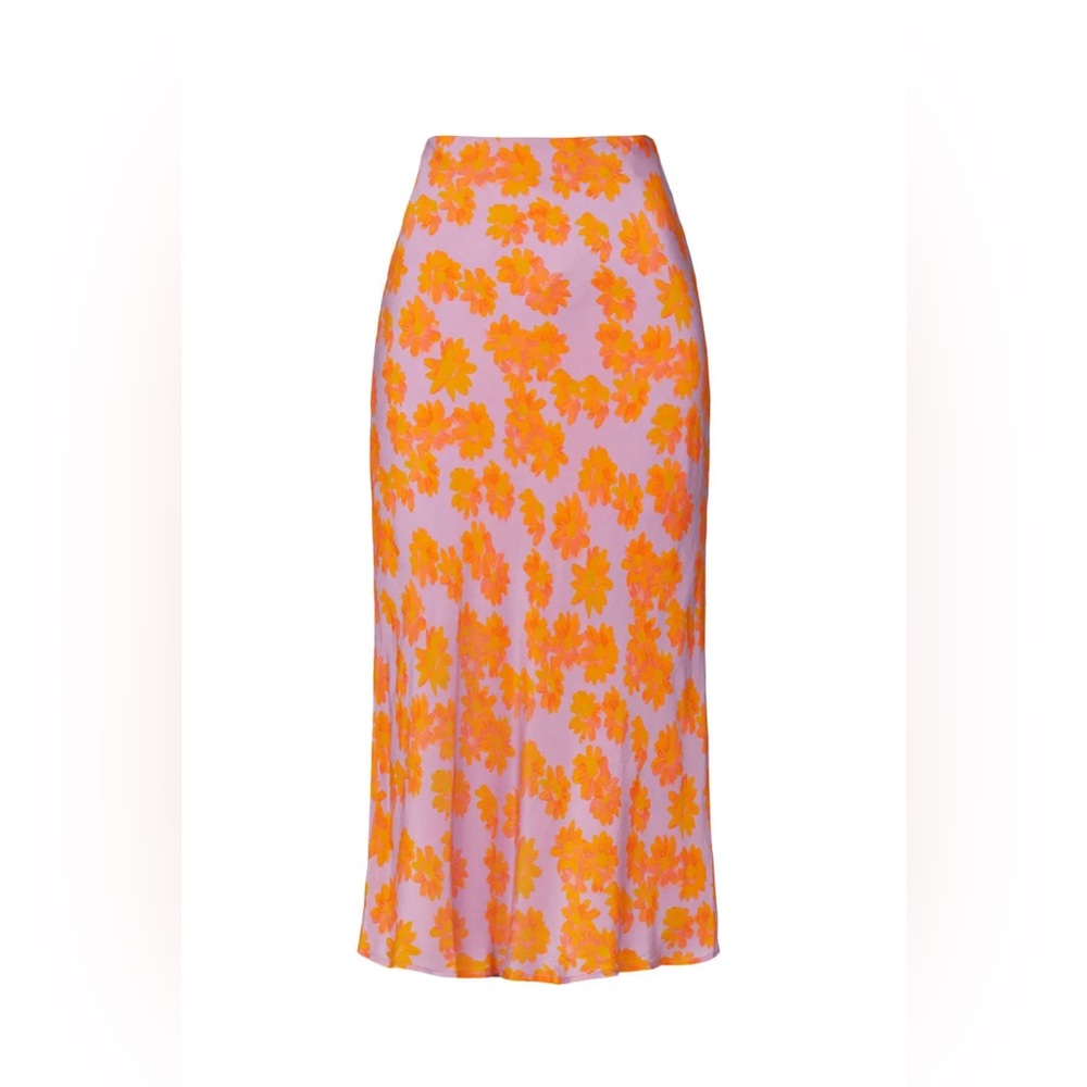 Veda Zombie Bias Crepe Midi Skirt